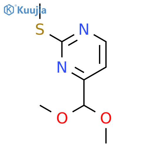 4-(dimethoxymethyl)-2-(methylsulfanyl)pyrimidine structure