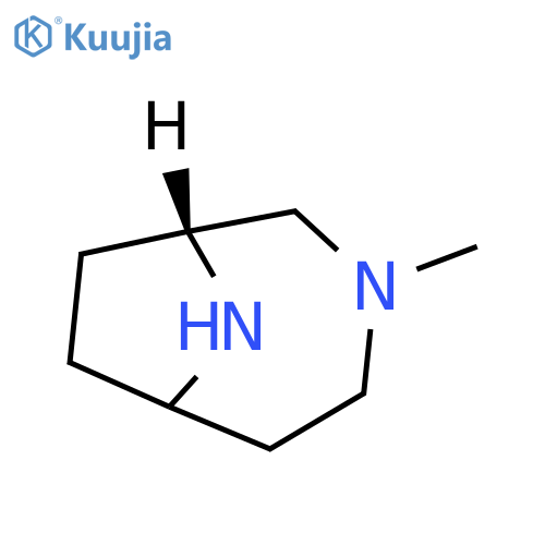 3,9-Diazabicyclo[4.2.1]nonane, 3-methyl-, (1R)- structure