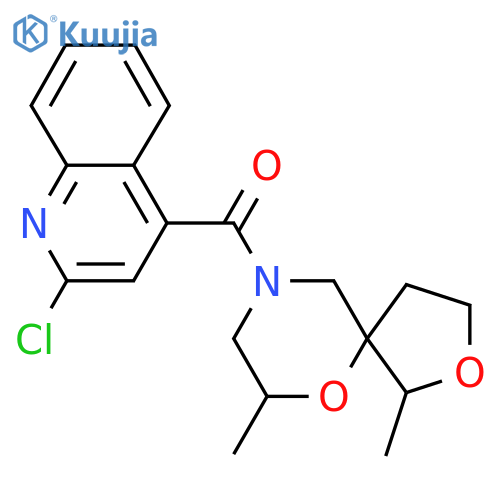 9-(2-Chloroquinoline-4-carbonyl)-1,7-dimethyl-2,6-dioxa-9-azaspiro[4.5]decane structure
