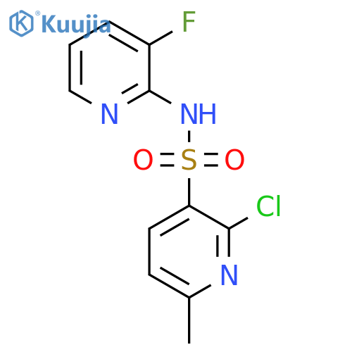 2-chloro-N-(3-fluoropyridin-2-yl)-6-methylpyridine-3-sulfonamide structure