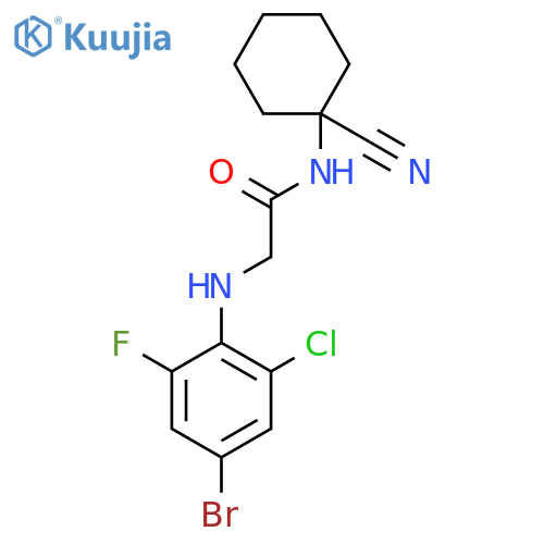 2-[(4-bromo-2-chloro-6-fluorophenyl)amino]-N-(1-cyanocyclohexyl)acetamide structure
