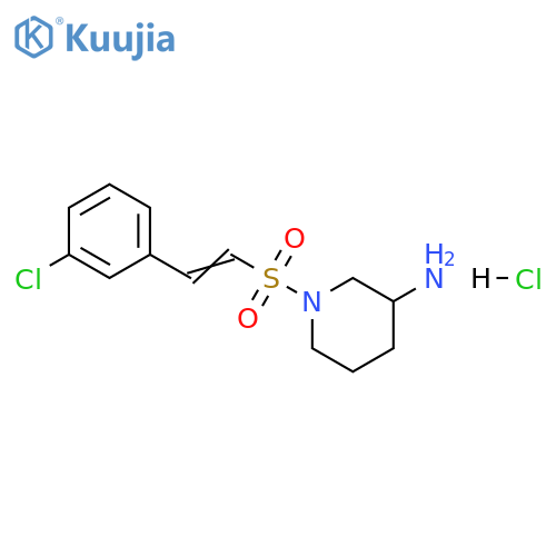 3-Piperidinamine, 1-[[2-(3-chlorophenyl)ethenyl]sulfonyl]-, hydrochloride (1:1) structure