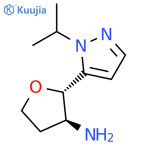 (2S,3S)-2-[1-(propan-2-yl)-1H-pyrazol-5-yl]oxolan-3-amine structure
