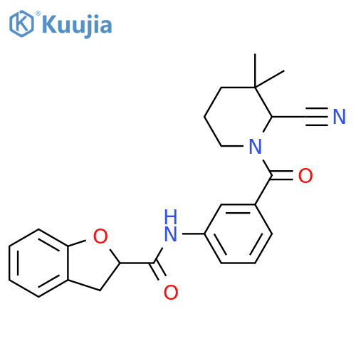 2-Benzofurancarboxamide, N-[3-[(2-cyano-3,3-dimethyl-1-piperidinyl)carbonyl]phenyl]-2,3-dihydro- structure