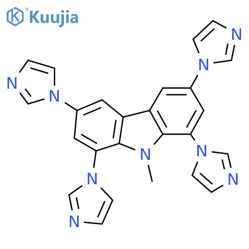 1,3,6,8-Tetra(1H-imidazol-1-yl)-9-methyl-9H-carbazole structure