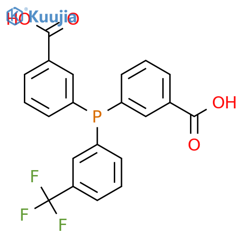 Bis(3-carboxyphenyl)(3-trifluoromethylphenyl)phosphine structure