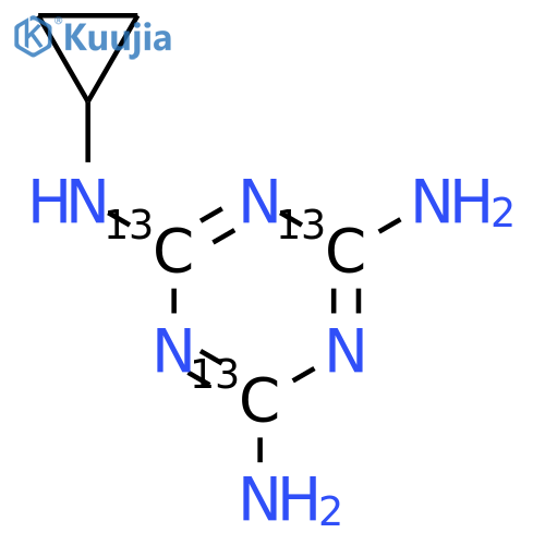 N-Cyclopropyl-1,3,5-tria-zin-13C3-2,4,6-triamin structure