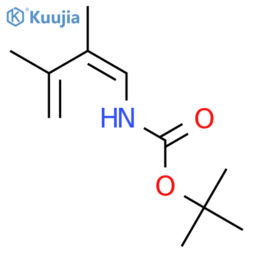Carbamic acid, N-[(1E)-2,3-dimethyl-1,3-butadien-1-yl]-, 1,1-dimethylethyl ester structure