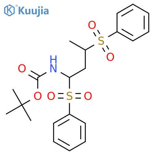 Carbamic acid, N-[1,3-bis(phenylsulfonyl)butyl]-, 1,1-dimethylethyl ester structure