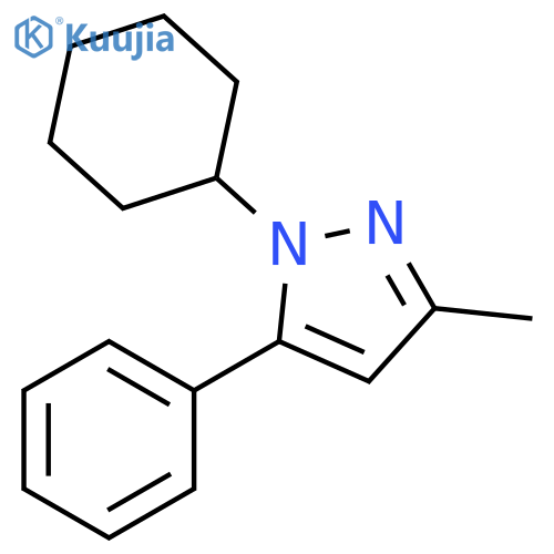 1H-Pyrazole, 1-cyclohexyl-3-methyl-5-phenyl- structure
