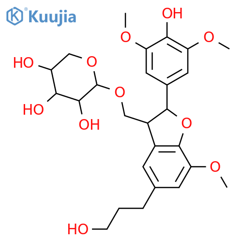 4,7'-Epoxy-3,8'-lignan-3',4',5,5',9,9'-hexol; (7'R,8'S)-form, 3',5,5'-Tri-Me ether, 9'-O-β-D-xylopyranoside structure
