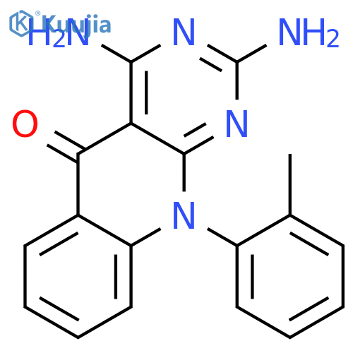 Pyrimido[4,5-b]quinolin-5(10H)-one, 2,4-diamino-10-(2-methylphenyl)- structure