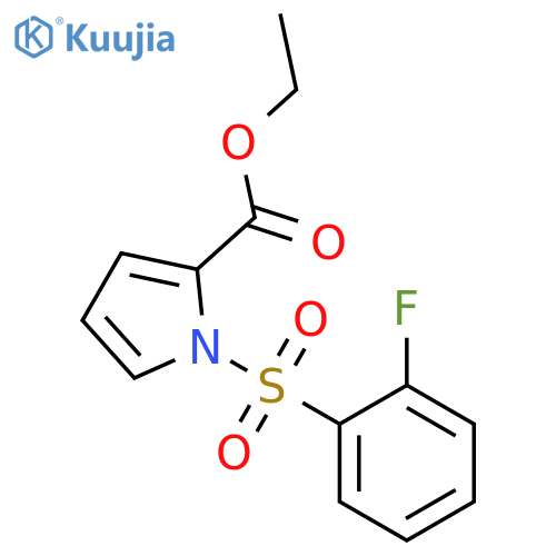 1H-Pyrrole-2-carboxylicacid, 1-[(2-fluorophenyl)sulfonyl]-, ethyl ester structure
