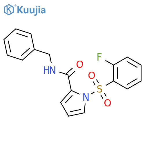 N-benzyl-1-[(2-fluorophenyl)sulfonyl]-1H-pyrrole-2-carboxamide structure