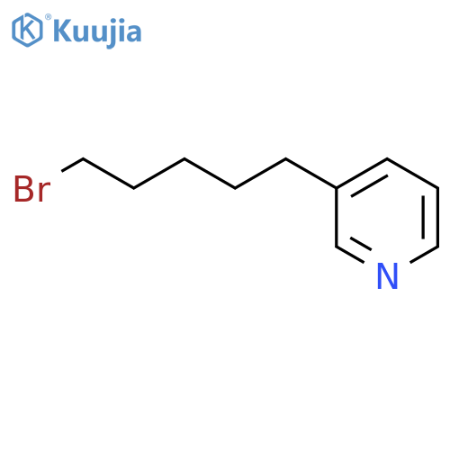 Pyridine, 3-(5-bromopentyl)- structure