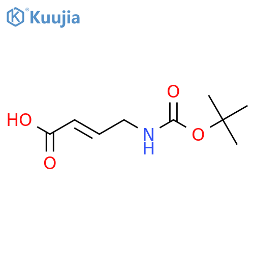 (2E)-4-{[(tert-butoxy)carbonyl]amino}but-2-enoic acid structure