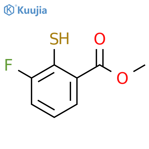 Benzoic acid, 3-fluoro-2-mercapto-, methyl ester structure