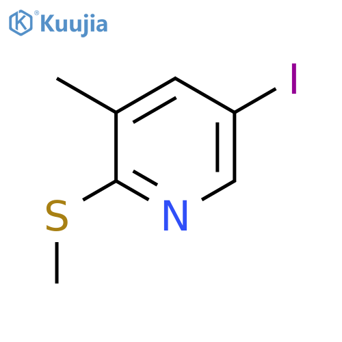 5-Iodo-3-methyl-2-(methylthio)pyridine structure