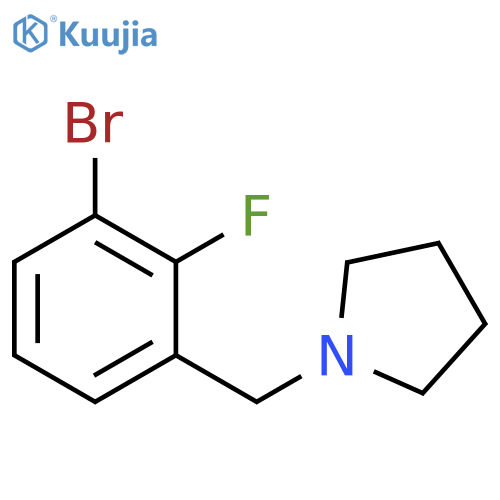1-[(1-Bromo-2-fluorophenyl)methyl]pyrrolidine structure