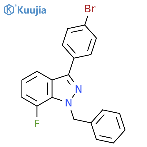 1-Benzyl-7-fluoro-3-(4-bromophenyl)-1H-indazole structure