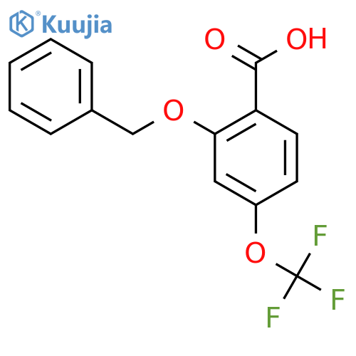 2-Benzyloxy-4-(trifluoromethoxy)benzoic acid structure