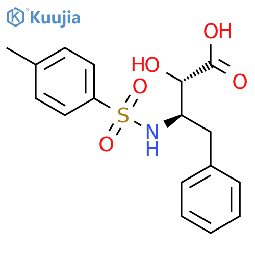 (2S,3R)-2-hydroxy-4-phenyl-3-(tosylamino)butanoic acid structure