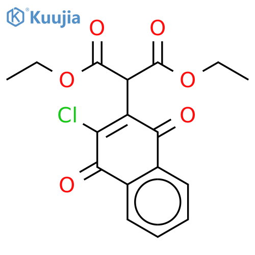 Propanedioic acid, (3-chloro-1,4-dihydro-1,4-dioxo-2-naphthalenyl)-,diethyl ester structure