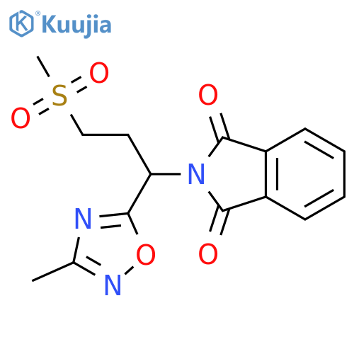 2-3-methanesulfonyl-1-(3-methyl-1,2,4-oxadiazol-5-yl)propyl-2,3-dihydro-1H-isoindole-1,3-dione structure