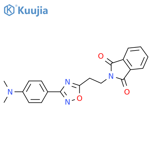 2-(2-{3-[4-(dimethylamino)phenyl]-1,2,4-oxadiazol-5-yl}ethyl)-2,3-dihydro-1H-isoindole-1,3-dione structure
