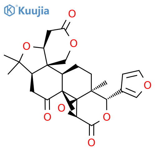 rel-(4aS,6aR,8aR,8bR,9aS,12S,12aS,14aR,14bR)-12-(Furan-3-yl)-6,6,8a,12a-tetramethyldecahydrooxireno[2,3-d]pyrano[4',3':3,3a]isobenzofuro[5,4-f]isochromene-3,8,10(1H,6H,8aH)-trione structure