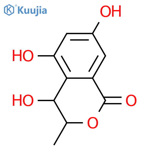 3,4-Dihydro-4,5,7-trihydroxy-3-methyl-1H-2-benzopyran-1-one; (3S,4R)-form structure