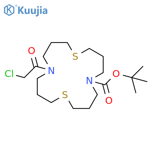 1,9-Dithia-5,13-diazacyclohexadecane-5-carboxylic acid,13-(chloroacetyl)-, 1,1-dimethylethyl ester structure