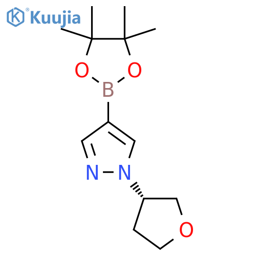 (S)-1-(Tetrahydrofuran-3-yl)-4-(4,4,5,5-tetramethyl-1,3,2-dioxaborolan-2-yl)-1H-pyrazole structure