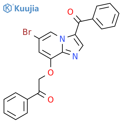 2-((3-Benzoyl-6-bromoimidazo[1,2-a]pyridin-8-yl)oxy)-1-phenylethanone structure