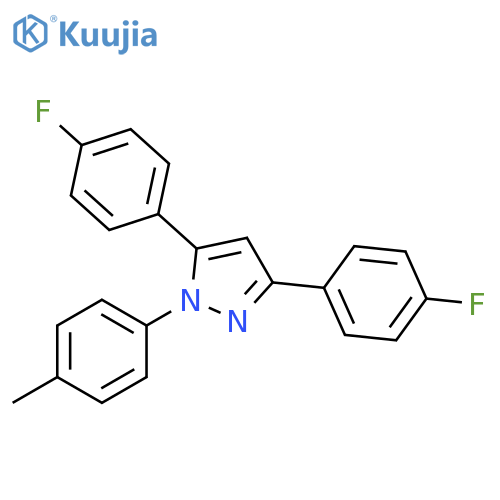 1H-Pyrazole, 3,5-bis(4-fluorophenyl)-1-(4-methylphenyl)- structure