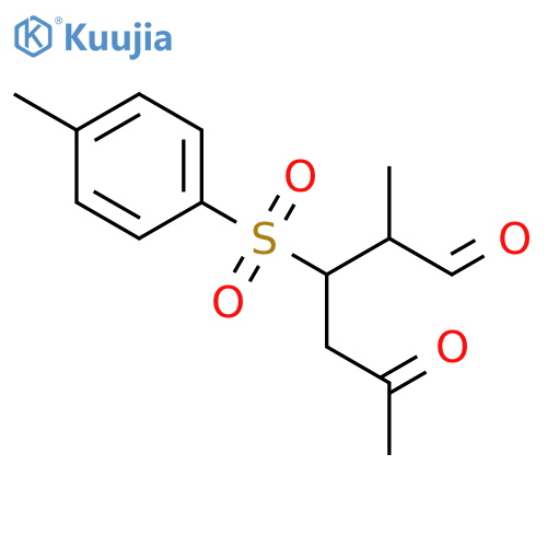 Hexanal, 2-methyl-3-[(4-methylphenyl)sulfonyl]-5-oxo-, (2S,3S)- structure