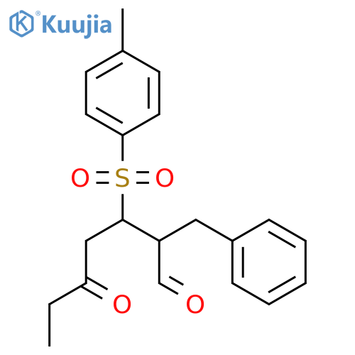 Benzenepropanal, α-[(1S)-1-[(4-methylphenyl)sulfonyl]-3-oxopentyl]-, (αS)- structure