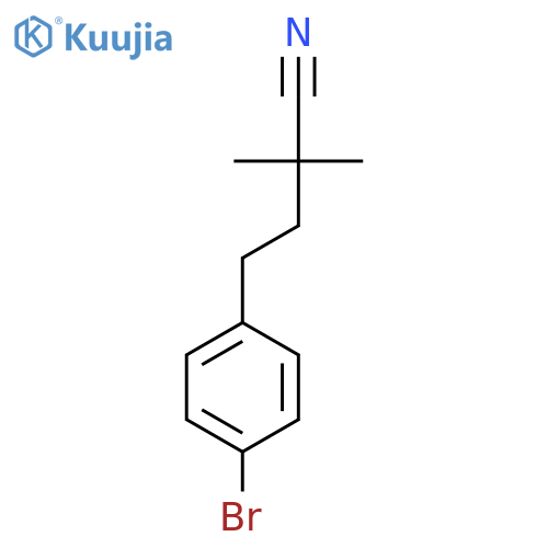 4-(4-Bromophenyl)-2,2-dimethylbutanenitrile structure