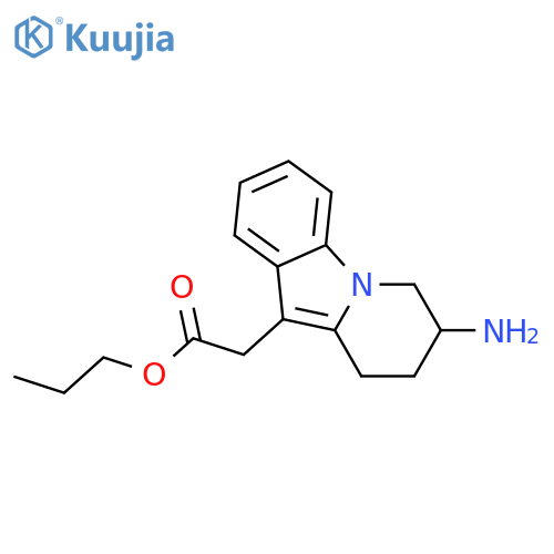 Propyl 2-(7-amino-6,7,8,9-tetrahydropyrido[1,2-a]indol-10-yl)acetate structure