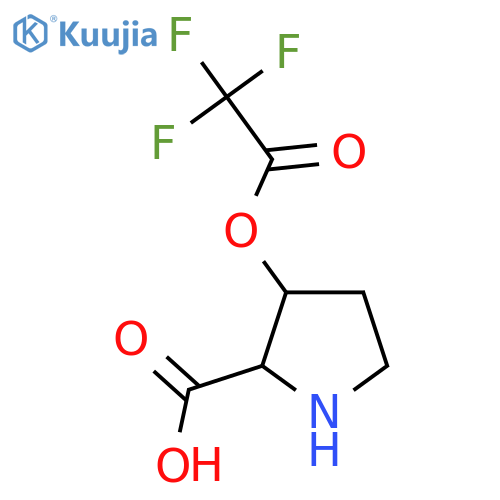 3-(2,2,2-Trifluoroacetyl)oxypyrrolidine-2-carboxylic acid structure