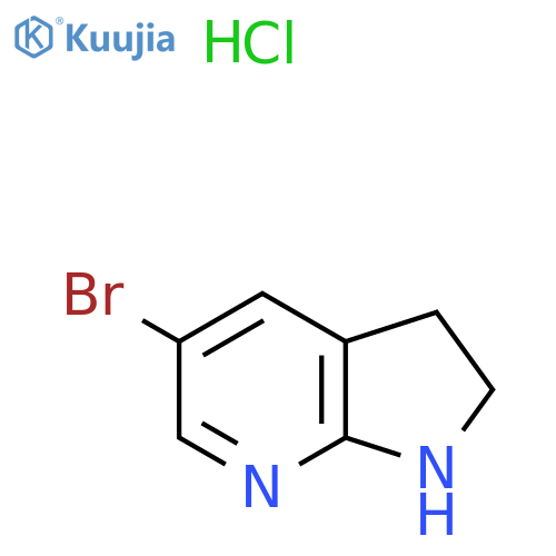 5-bromo-1H,2H,3H-pyrrolo[2,3-b]pyridine hydrochloride structure