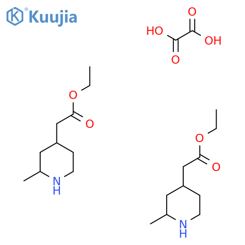 ethyl 2-(2-methyl-4-piperidyl)acetate;hemi(oxalic acid) structure