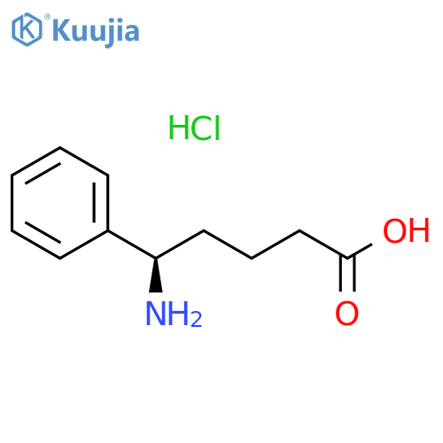 (5R)-5-amino-5-phenyl-pentanoic acid;hydrochloride structure