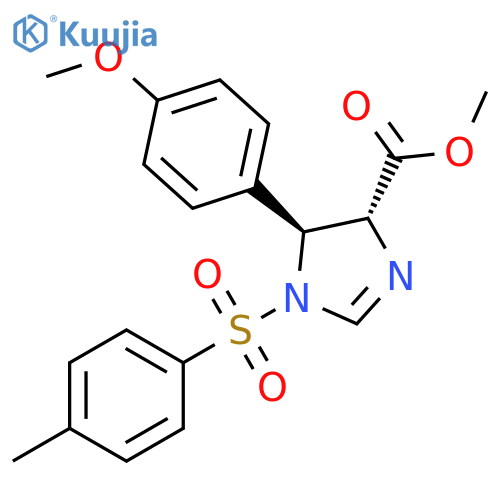 1H-Imidazole-4-carboxylic acid,4,5-dihydro-5-(4-methoxyphenyl)-1-[(4-methylphenyl)sulfonyl]-, methylester, trans- structure