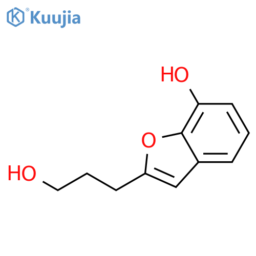 3-Benzofuranpropanol, 7-hydroxy- structure