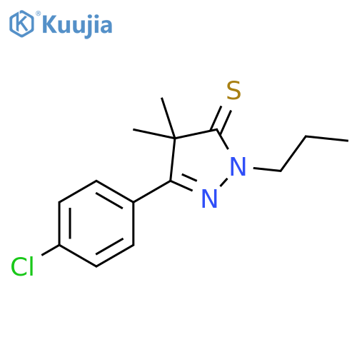 3H-Pyrazole-3-thione,5-(4-chlorophenyl)-2,4-dihydro-4,4-dimethyl-2-propyl- structure