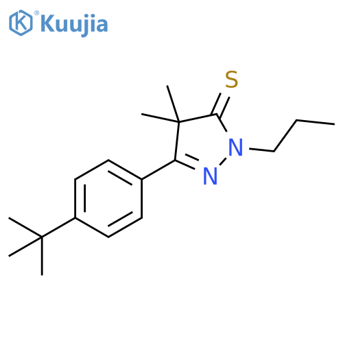 3H-Pyrazole-3-thione,5-[4-(1,1-dimethylethyl)phenyl]-2,4-dihydro-4,4-dimethyl-2-propyl- structure