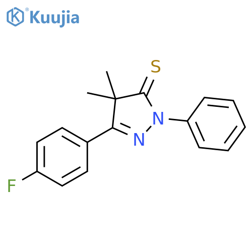 3H-Pyrazole-3-thione,5-(4-fluorophenyl)-2,4-dihydro-4,4-dimethyl-2-phenyl- structure