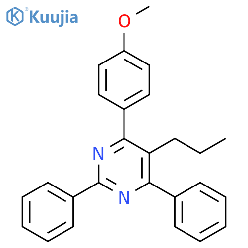 Pyrimidine, 4-(4-methoxyphenyl)-2,6-diphenyl-5-propyl- structure