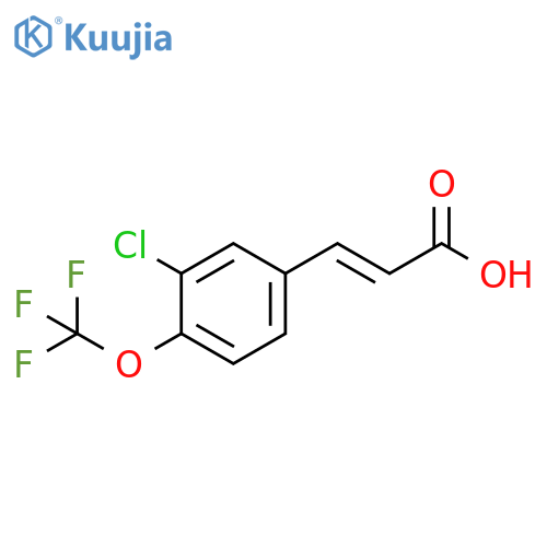 2-Propenoic acid, 3-[3-chloro-4-(trifluoromethoxy)phenyl]-, (2E)- structure